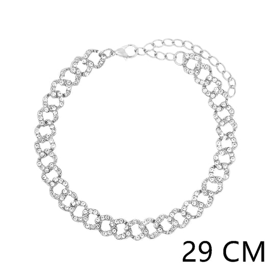 Butterfly Cuban Link Chain Rhinestone Anklet 🦋