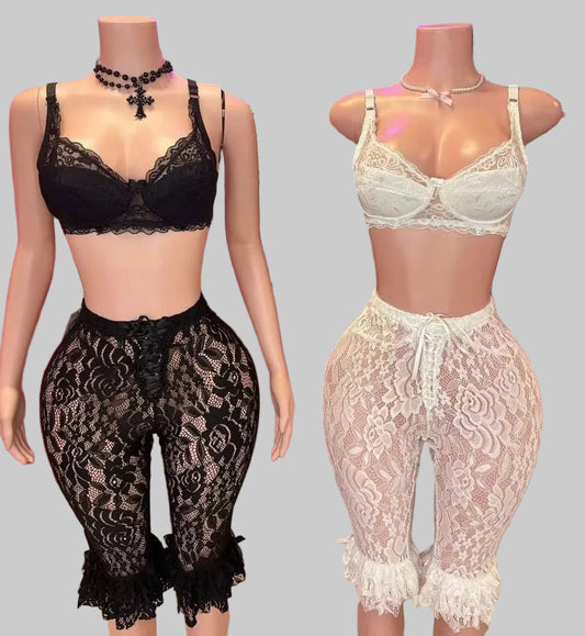 Midnight Romance Lace Set