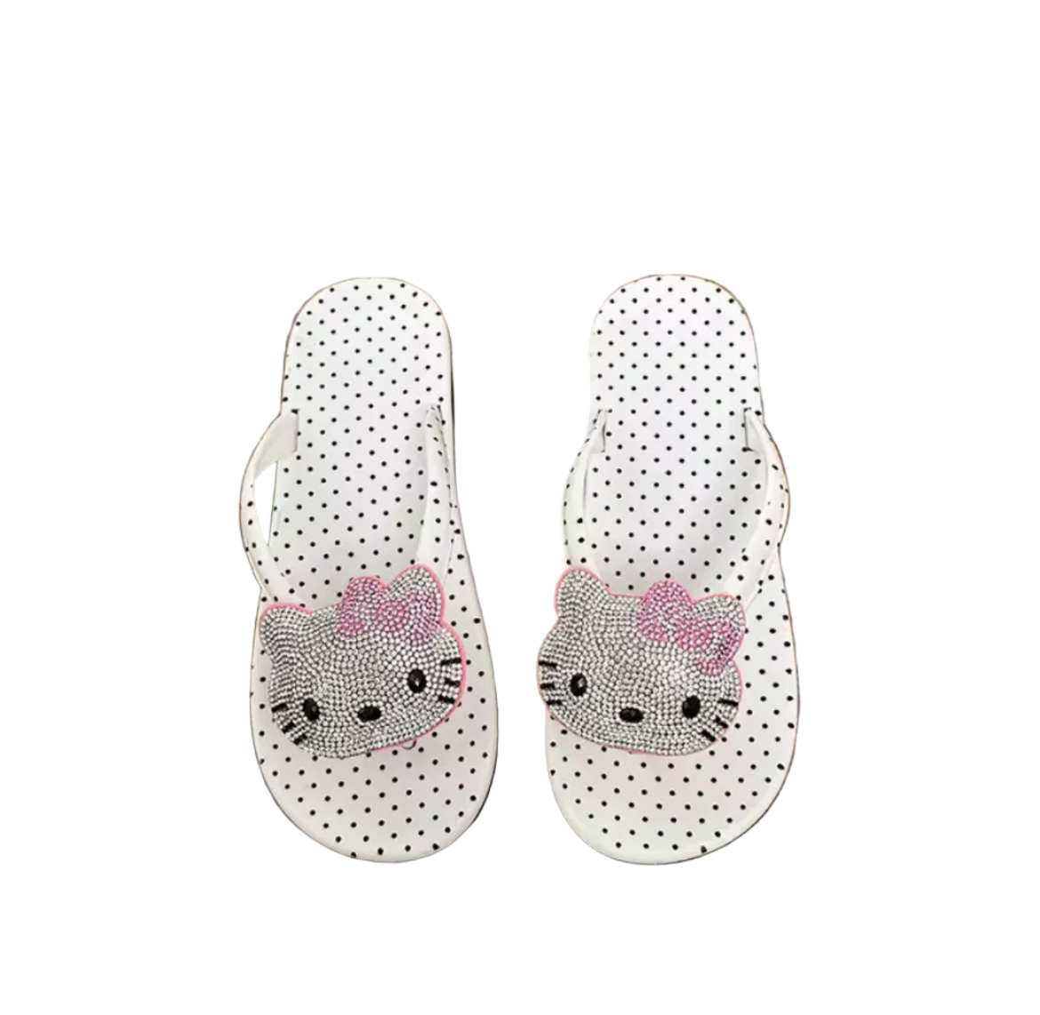 Diamond Hello kitty polka dot platforms