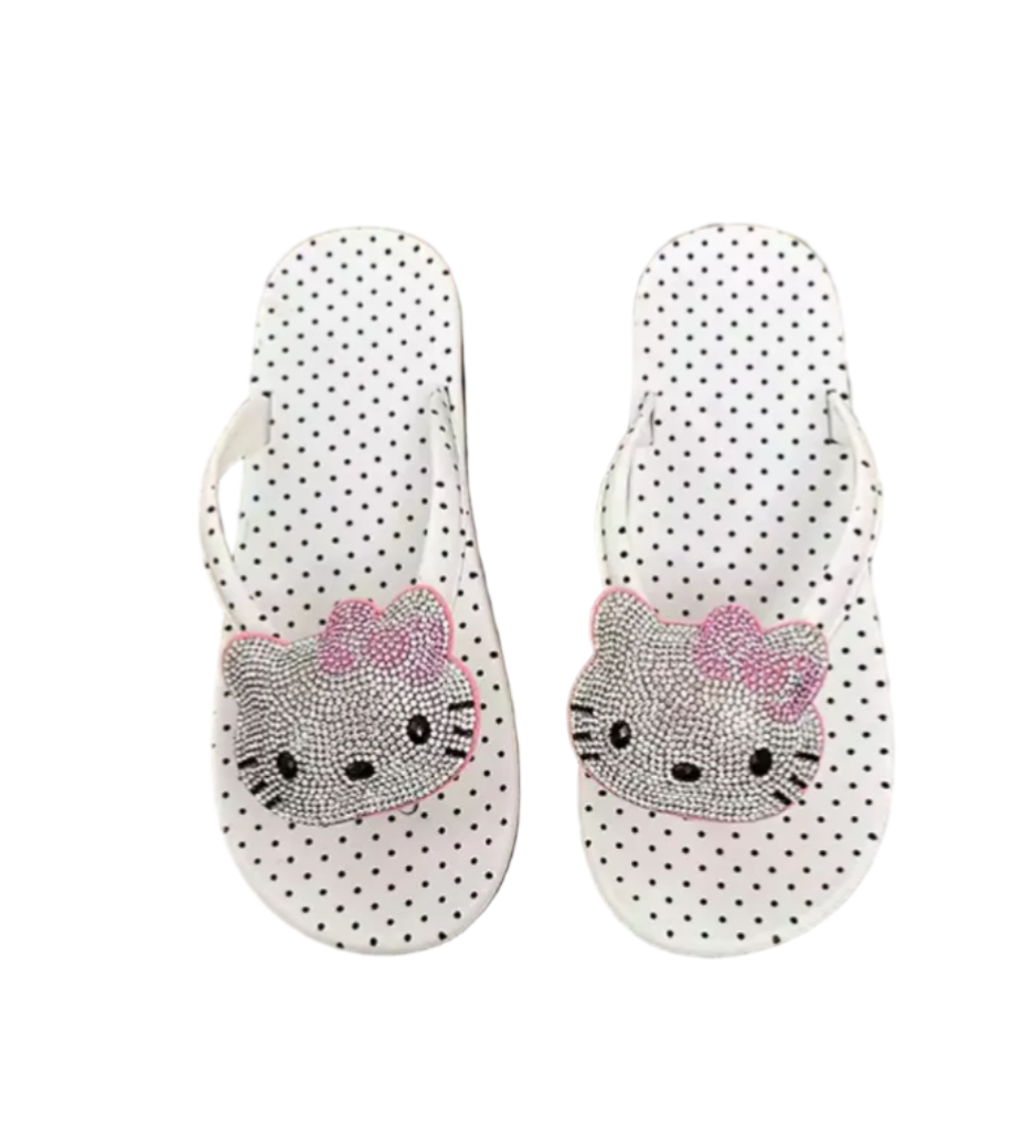 Diamond Hello kitty polka dot platforms